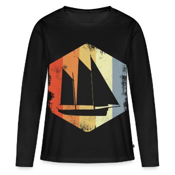 Sailing ship - Women's Premium Organic Long Sleeve Shirt - black - Front - Julia (174cm)