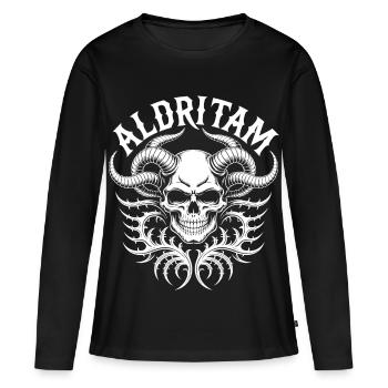 Tentacules de crâne occulte - T-shirt manches longues Premium bio Femme - noir - Devant - Julia (174cm)
