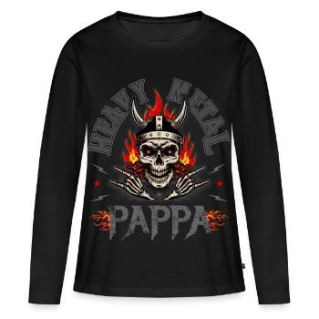 Heavy Metal Dad T-shirt Gift - Women's Premium Organic Long Sleeve Shirt - black - Front - Julia (174cm)