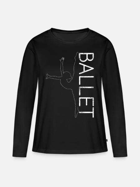 Ballett - Frauen Premium Bio Langarmshirt - Schwarz