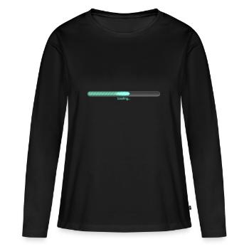 chargement - T-shirt manches longues Premium bio Femme - noir - Devant - Julia (174cm)