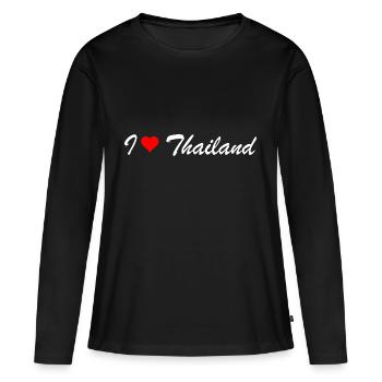 Thaïlande - T-shirt manches longues Premium bio Femme - noir - Devant - Julia (174cm)