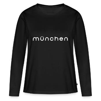 Munich - T-shirt manches longues Premium bio Femme - noir - Devant - Julia (174cm)