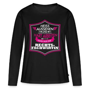 Legal Specialist Shirts / Legal Specialist Sayings - Women's Premium Organic Long Sleeve Shirt - black - Front - Julia (174cm)