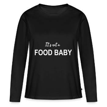 Ce n'est pas un bébé de manger une mère enceinte - T-shirt manches longues Premium bio Femme - noir - Devant - Julia (174cm)