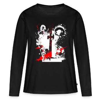 Tattoo Femme Trash Polka - T-shirt manches longues Premium bio Femme - noir - Devant - Julia (174cm)