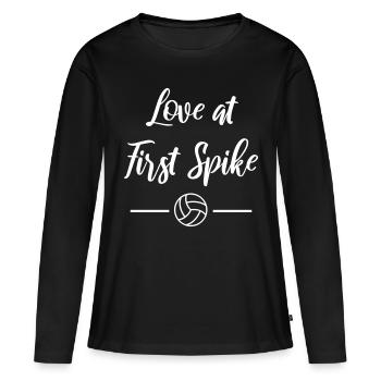 Amour au début Spike Volleyball Beach Volleyball - T-shirt manches longues Premium bio Femme - noir - Devant - Julia (174cm)