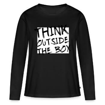 Motivation - Sortir des sentiers battus - T-shirt manches longues Premium bio Femme - noir - Devant - Julia (174cm)