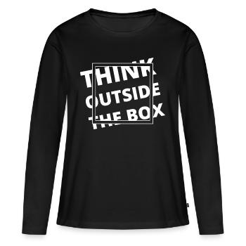 Motivation - Sortir des sentiers battus - T-shirt manches longues Premium bio Femme - noir - Devant - Julia (174cm)