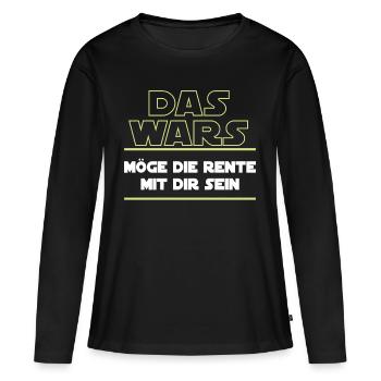 Das wars Rente star - Frauen Premium Bio Langarmshirt - Schwarz - Vorne - Julia (174cm)