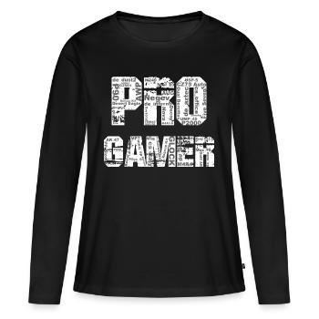 Pro Gamer - Frauen Premium Bio Langarmshirt - Schwarz - Vorne - Julia (174cm)