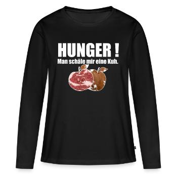 carnassier - T-shirt manches longues Premium bio Femme - noir - Devant - Julia (174cm)