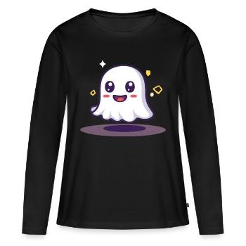 Geist - Frauen Premium Bio Langarmshirt - Schwarz - Vorne - Julia (174cm)