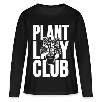 Plant Lady Club Monstera - Women's Premium Organic Long Sleeve Shirt - black - Front - Julia (174cm)