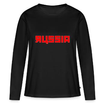 Russia Russia - Women's Premium Organic Long Sleeve Shirt - black - Front - Julia (174cm)
