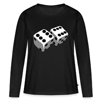 cube - Women's Premium Organic Long Sleeve Shirt - black - Front - Julia (174cm)