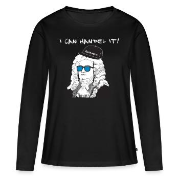 Je peux l'échanger! Ne vous inquiétez pas - membres de la chorale - T-shirt manches longues Premium bio Femme - noir - Devant - Julia (174cm)