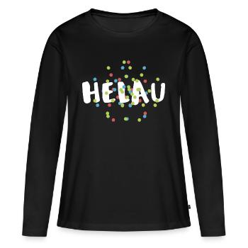 Confettis Helau Faschingsgrussse Hurse Fasching - T-shirt manches longues Premium bio Femme - noir - Devant - Julia (174cm)