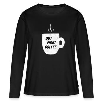 Copie BFC - T-shirt manches longues Premium bio Femme - noir - Devant - Julia (174cm)
