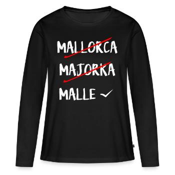 MALLORCA CHEMISE - T-shirt manches longues Premium bio Femme - noir - Devant - Julia (174cm)