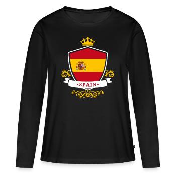 Espagne cadeau drapeau espagnol espagnol - T-shirt manches longues Premium bio Femme - noir - Devant - Julia (174cm)