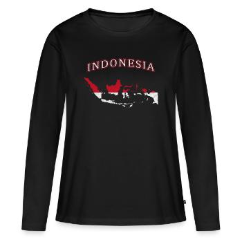Jakarta Indonésie Bali - T-shirt manches longues Premium bio Femme - noir - Devant - Julia (174cm)