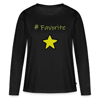 favori - T-shirt manches longues Premium bio Femme - noir - Devant - Julia (174cm)