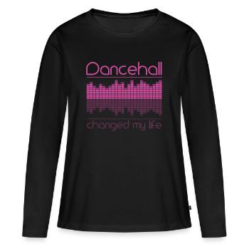 Dancehall musique danse disco cadeau élégant - T-shirt manches longues Premium bio Femme - noir - Devant - Julia (174cm)