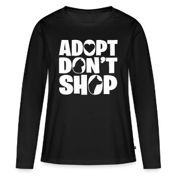Adopt pet - Women's Premium Organic Long Sleeve Shirt - black - Front - Julia (174cm)