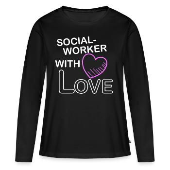 Social Worker Social Work Social Worker - Women's Premium Organic Long Sleeve Shirt - black - Front - Julia (174cm)