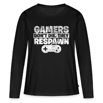 Gamer - Women's Premium Organic Long Sleeve Shirt - black - Front - Julia (174cm)