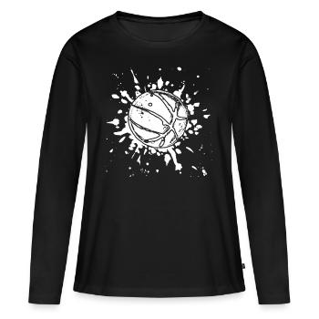 Basketball dribbler le sport américain de basket-ball - T-shirt manches longues Premium bio Femme - noir - Devant - Julia (174cm)