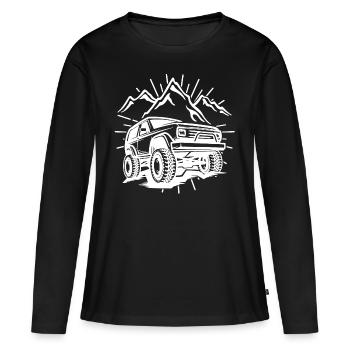 Voiture SUV SUV Jeep Terrain Mountain Tuning PS - T-shirt manches longues Premium bio Femme - noir - Devant - Julia (174cm)