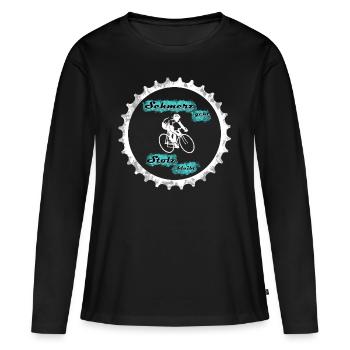 La fierté reste - T-shirt manches longues Premium bio Femme - noir - Devant - Julia (174cm)