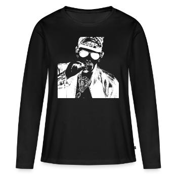 Rocker - Smoke on Mr. Cool Guy - T-shirt manches longues Premium bio Femme - noir - Devant - Julia (174cm)