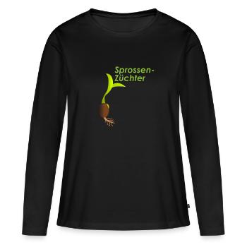 Cultivateurs de germes - T-shirt manches longues Premium bio Femme - noir - Devant - Julia (174cm)