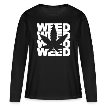 WEED - Women's Premium Organic Long Sleeve Shirt - black - Front - Julia (174cm)