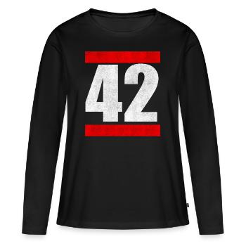 42 The Answer To Everything The answer to everything - Women's Premium Organic Long Sleeve Shirt - black - Front - Julia (174cm)