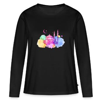 Ramadan Musulman Coran Faith Musulman - T-shirt manches longues Premium bio Femme - noir - Devant - Julia (174cm)