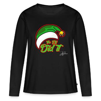 Weihnacht Weihnachten Weihnacht Weihnachten - Frauen Premium Bio Langarmshirt - Schwarz - Vorne - Julia (174cm)