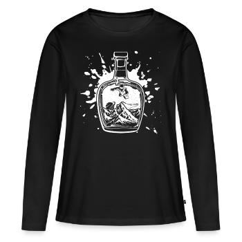 Bottle of bottle mail water secret post beach - Women's Premium Organic Long Sleeve Shirt - black - Front - Julia (174cm)