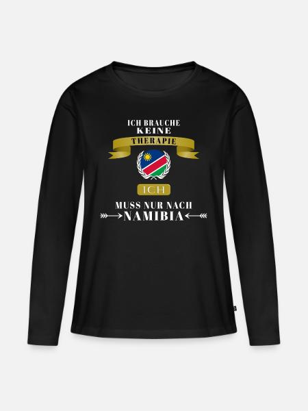 Namibia Süd-West-Afrika Design Geschenk Idee - Frauen Premium Bio Langarmshirt - Schwarz