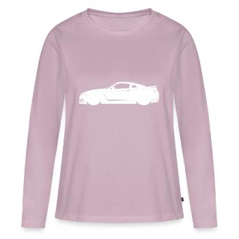 GTRdreifünf wihte - Frauen Premium Bio Langarmshirt - Altrosa - Vorne - Julia (174cm)