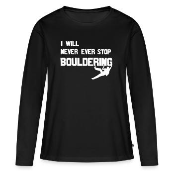 bouldern bouldering - Frauen Premium Bio Langarmshirt - Schwarz - Vorne - Julia (174cm)