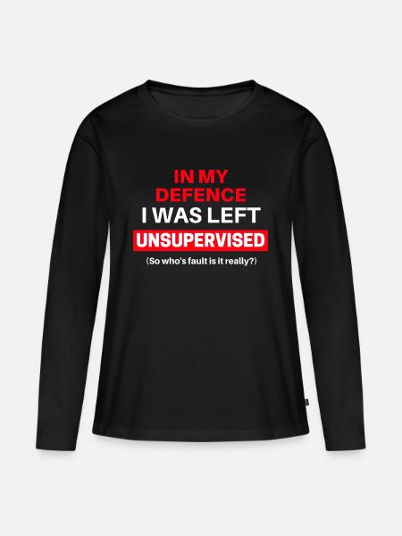 Lustige Sprüche - Premium økologisk langærmet T-shirt til kvinder - sort