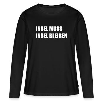 ÎLE DONAUINSEL VIENNE AUTRICHE OIDA - T-shirt manches longues Premium bio Femme - noir - Devant - Julia (174cm)