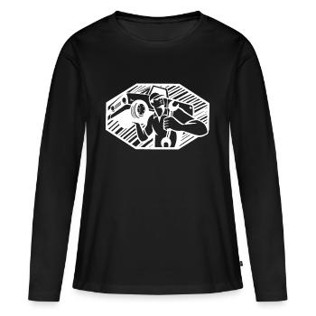 Mechaniker - Frauen Premium Bio Langarmshirt - Schwarz - Vorne - Julia (174cm)