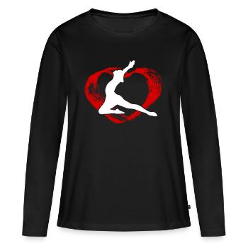 danse - T-shirt manches longues Premium bio Femme - noir - Devant - Julia (174cm)