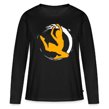 danse - T-shirt manches longues Premium bio Femme - noir - Devant - Julia (174cm)