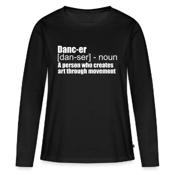 danse - T-shirt manches longues Premium bio Femme - noir - Devant - Julia (174cm)